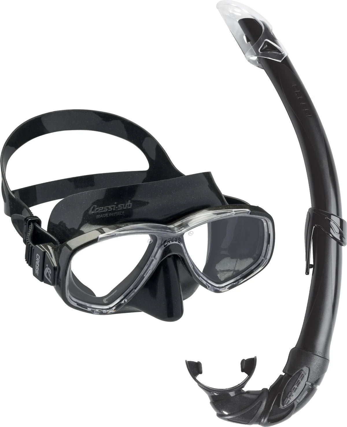 Tuba CRESSI Mexico Semi-Sec - Mixte - Embout Confortable - Tube Flexible - Fabriqué En Italie