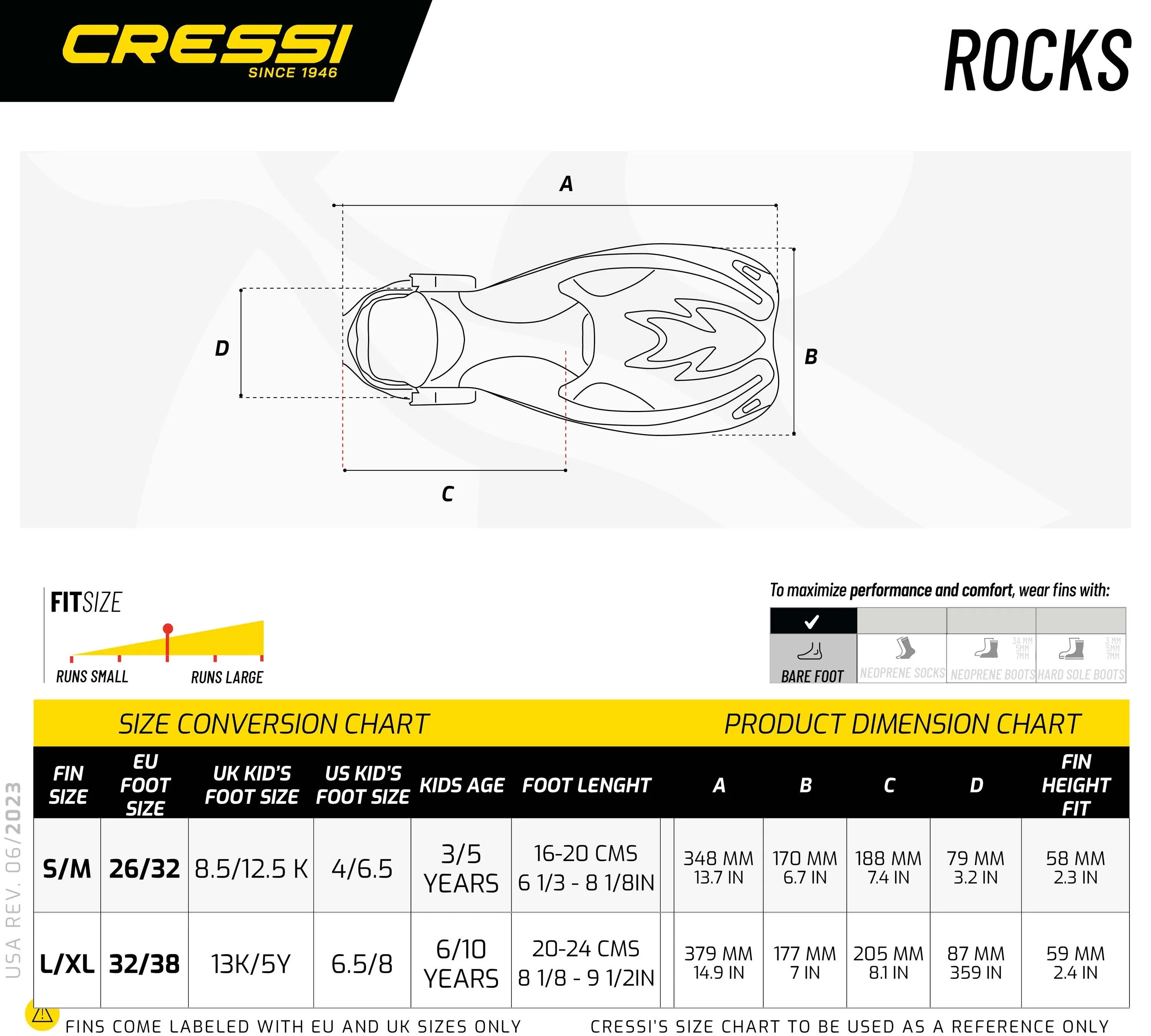 Cressi Rocks Kids Fins