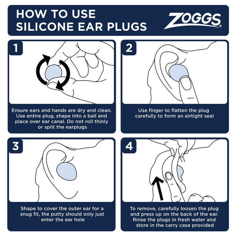 Zoggs Silicone Ear Plugs/ Putty