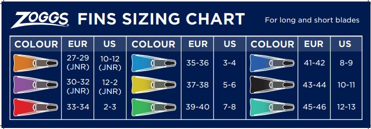 Zoggs Long Blade Swim Fins