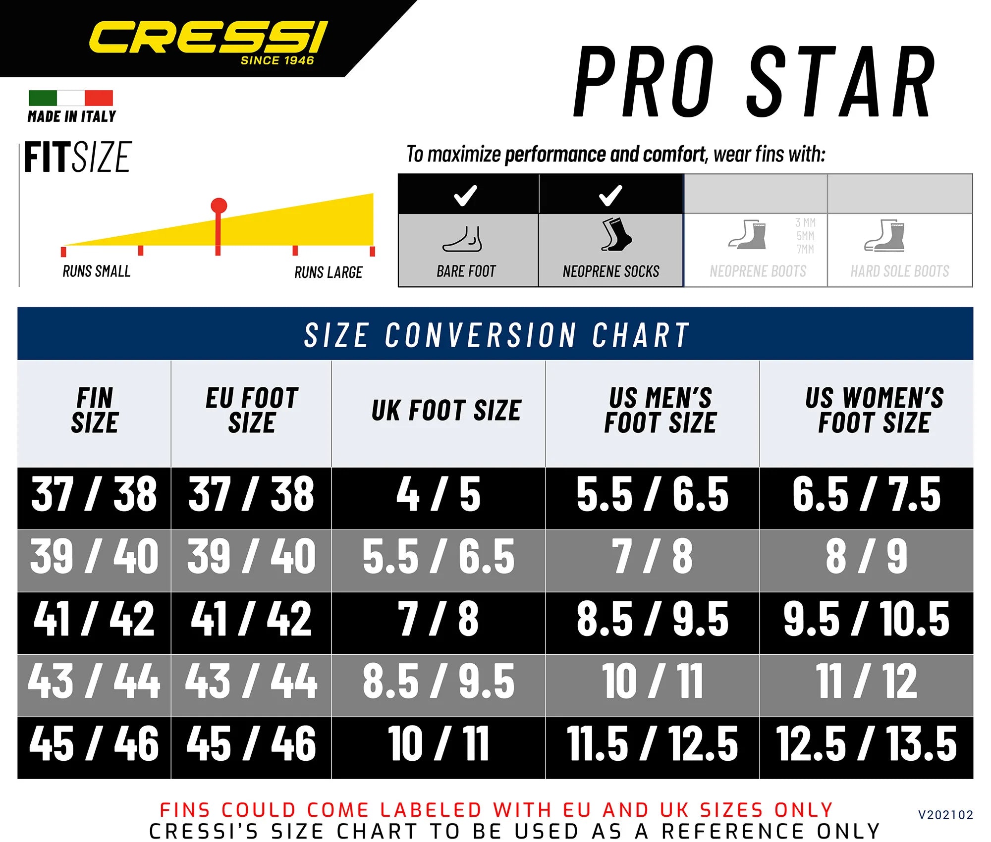 Cressi Pro Star Full Foot Fin