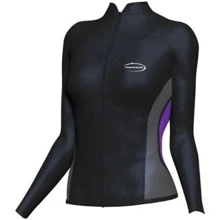 Mirage Crystal Ladies Zip Long Sleeve Rash Top